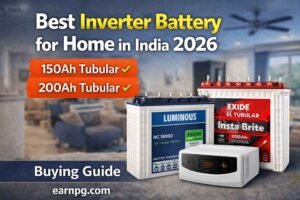 Best Inverter Battery for Home in India 2026 – Top Tubular Batteries (150Ah, 200Ah) Buying Guide