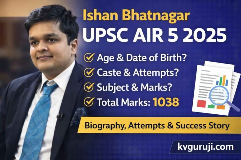 Ishan Bhatnagar UPSC AIR 5 2025: Age, Date of Birth, Caste, Total Attempts, Marksheet, Biography