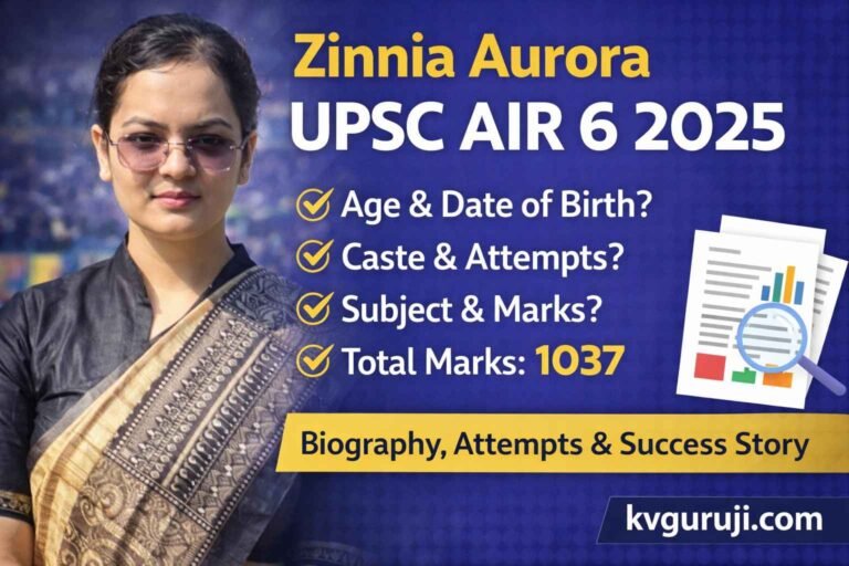 Zinnia Aurora UPSC AIR 6 2025: Age, Date of Birth, Caste, Total Attempts, Marksheet, Biography