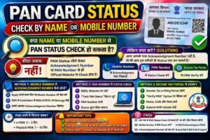 PAN Card Status Check by Name or Mobile Number 2026 | नाम और मोबाईल नंबर से पैन कार्ड स्टैटस देखें